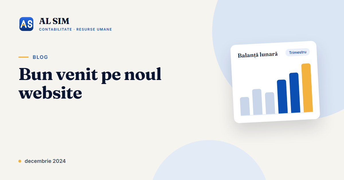 Bun venit pe noul website